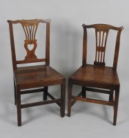 Lot 333 - A group of five late George III oak country...