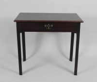 Lot 338 - A George III mahogany single drawer side table...