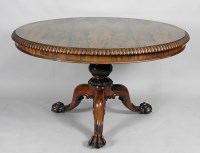 Lot 349 - An early Victorian rosewood circular centre...