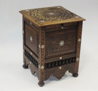 Lot 356 - An early 20th Damascus style carved hardwood...