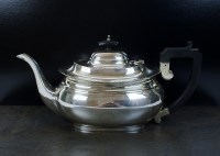 Lot 9 - A silver teapot, W F Mitchell, Birmingham 1935,...