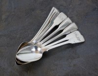 Lot 12 - Four pairs of silver tablespoons, various...