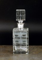 Lot 68 - A silver mounted glass decanter, the square...