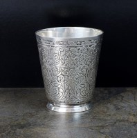 Lot 76 - A Victorian silver beaker, London 1880, with...