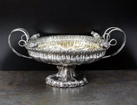 Lot 105 - A continental white metal pedestal dish, the...