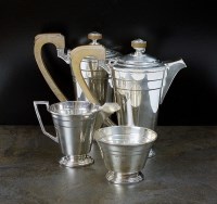 Lot 107 - An Art Deco four piece silver coffee service,...