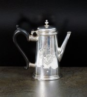 Lot 123 - An 18th century silver bachelors coffee pot,...