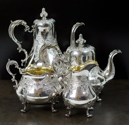 Lot 134 - A Victorian four piece silver tea and coffee...