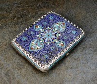 Lot 140 - A Russian silver and cloisonne enamel...