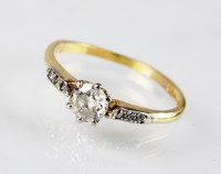 Lot 154 - A single stone diamond ring, the brilliant cut...