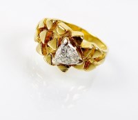 Lot 158 - An 18ct gold single stone diamond ring, the...