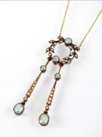 Lot 183 - An early 20th century aquamarine and diamond...