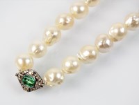 Lot 188 - A cultured baroque pearl single stand necklace,...