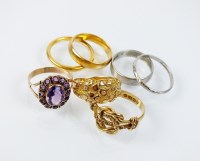 Lot 195 - Two 22ct gold plain polished wedding bands,...
