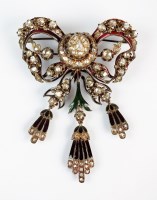 Lot 217 - An 18th century rose cut diamond and enamel...