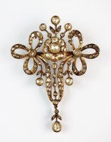 Lot 218 - An 18th century rose cut diamond brooch,...
