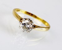 Lot 221 - A single stone diamond ring, the brilliant cut...