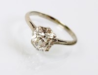 Lot 234 - A single stone diamond ring, designed as an...