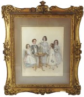 Lot 303 - Anton Hahnisch (1817-1897) A group portrait of...