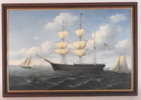 Lot 350 - James Hardy III (B.1937) A Windjammer signed...