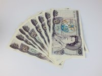 Lot 432 - British Banknotes; eight £20 banknotes signed '...