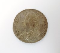 Lot 450 - George II half crown, dated 1743, roses in...
