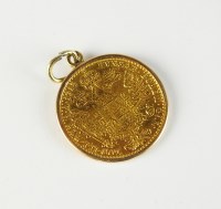 Lot 458 - An Austrian gold one Ducat, Franc Joseph,...