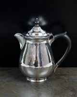 Lot 5 - A silver hot water jug, Josiah Williams & Co,...