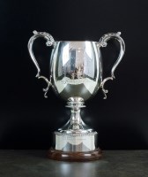 Lot 49 - A two handled silver presentation trophy, Lee...