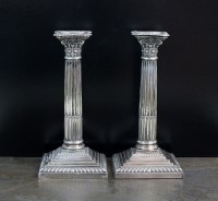 Lot 59 - A pair of Elkington and Co silver mounted...