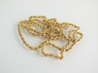 Lot 135 - A 9ct gold rope twist chain with bolt ring...