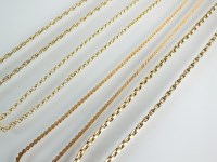 Lot 137 - Two 9ct gold chain necklaces, together with a...