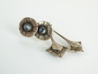 Lot 152 - A pair of Georg Jensen silver and moonstone...