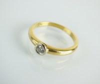 Lot 155 - A single stone diamond ring, the brilliant cut...