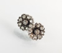 Lot 189 - A pair of late 19th/early 20th century diamond...