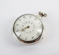 Lot 227 - A George IV silver pair cased fusee pocket...