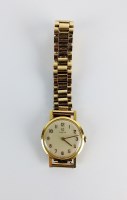 Lot 233 - A Lady's 18ct gold Omega wristwatch, the...