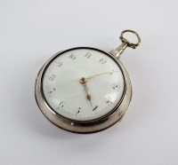 Lot 242 - A George III silver pair cased fusee pocket...