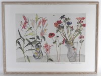 Lot 276 - Elizabeth Blackadder (B.1931) Anemones and...