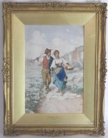 Lot 292 - Carlo Ferranti (1840-1908) Neopolitan...