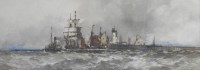 Lot 293 - Frank Henry Mason (1876-1965) Steam tug towing...