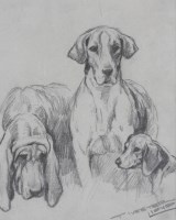 Lot 315 - Thomas Ivestor Lloyd (1873-1942), Hounds,...