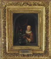 Lot 338 - Manner of Gerit Dou (1613-1675) Girl with a...