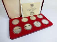 Lot 484 - A cased set of eight proof sterling silver...