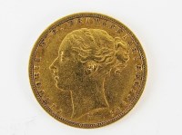 Lot 505 - A Victoria Young head sovereign, dated 1877,...