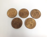 Lot 537 - Four Edward VII pennies, dated 1903, 1905,...