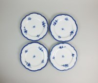 Lot 34 - A set of four Caughley porcelain plates, circa...