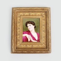 Lot 62 - An English porcelain plaque, late 19th century...