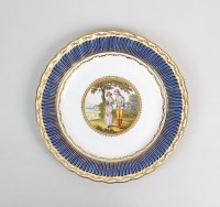 Lot 68 - A Derby porcelain cabinet plate, circa 1790,...