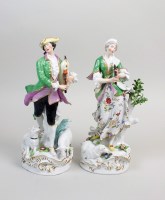 Lot 73 - A pair of French Samson porcelain figures of a...